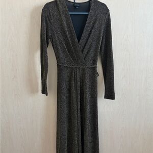 Who What Wear Metallic 3/4 Dress